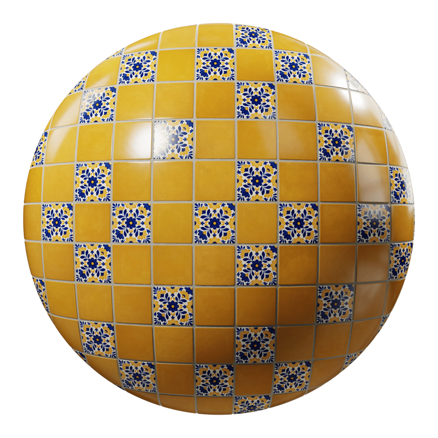 Texture de carreaux de faïence Talavera carrés