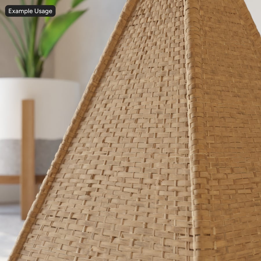 Textura de esteira de bambu entrançado, castanho noz