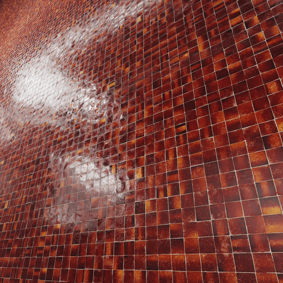 Textura de azulejo quadrado cerâmico brilhante, vermelho ardente