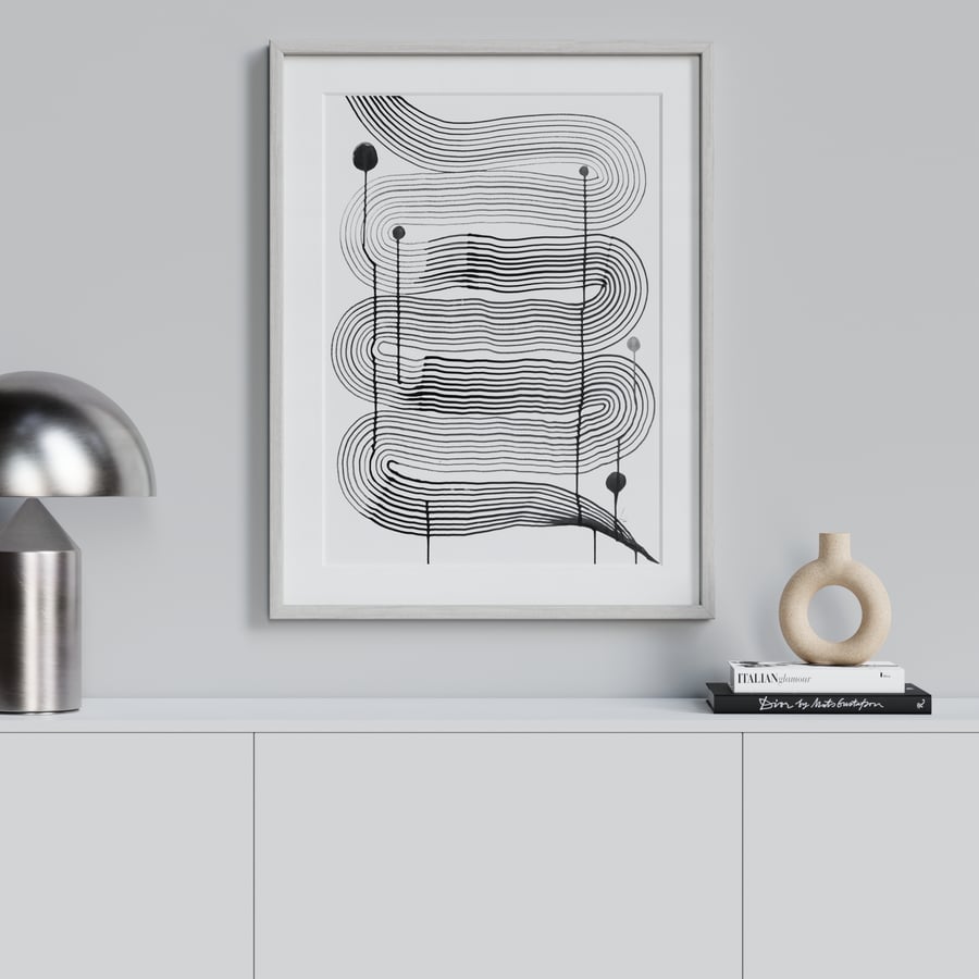 Komposition Nr. 319 Abstrakte Wandkunst Modell