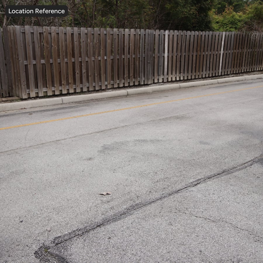 Worn Asphalt Road with Drain Texture, Grey