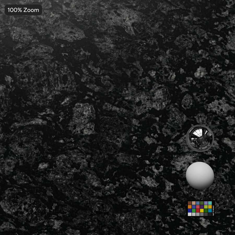 Polished Marble Slab Texture, Black