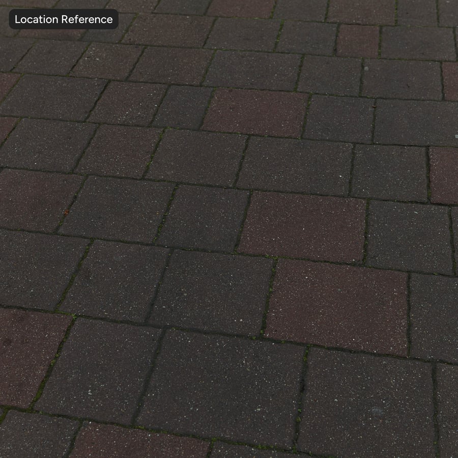 Cobblestone Running Paver Texture, Red