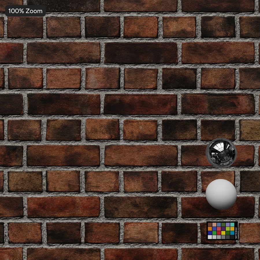 Smooth English Bond Brick Wall Texture, Multicolored