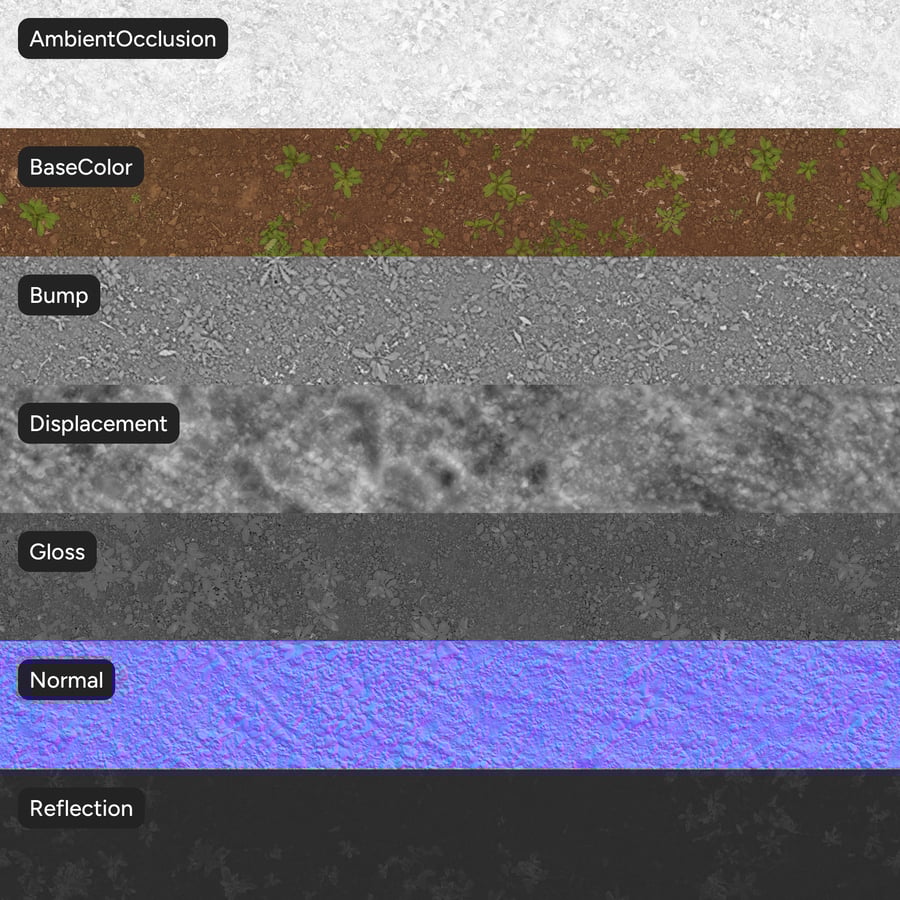 Ervas daninhas densas em textura de terra cultivada