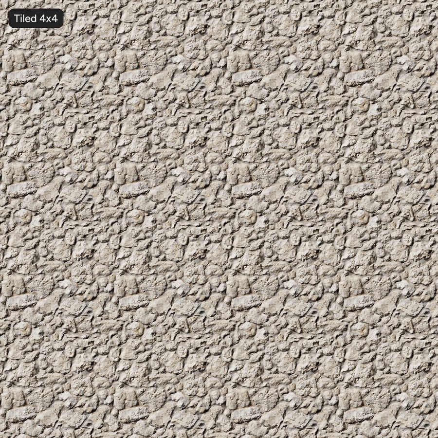 Mortared Rubble Limestone Wall Texture, Cream