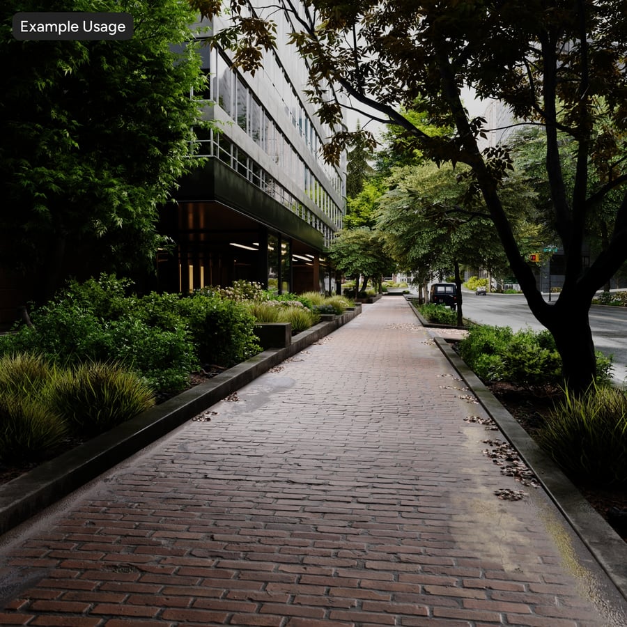 Мокрая грязная текстура кирпичной мостовой