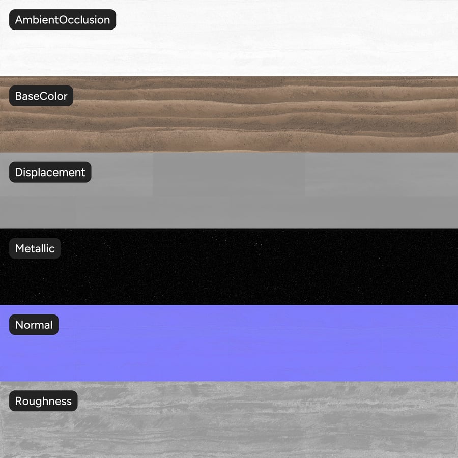 Thin Layered Sand Rammed Earth Texture, Beige