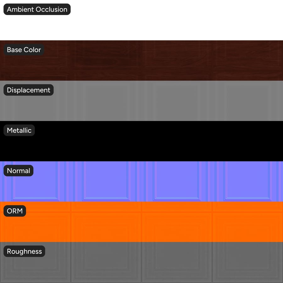 Dalle de vinyle gaufrée texture plafond, marron