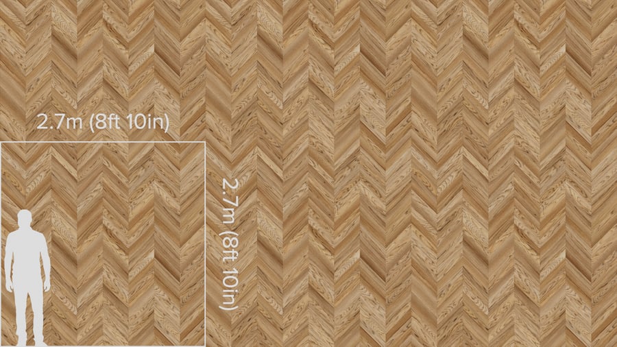 Chevron Pattern Oak Wood Flooring Texture, Light Brown