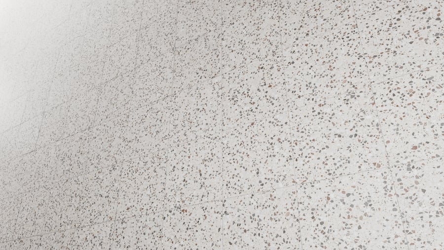 Square Terrazzo Matte Tile Texture, Ivory