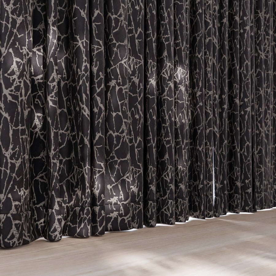 Animal Jacquard Drapery Upholstery Fabric, Black