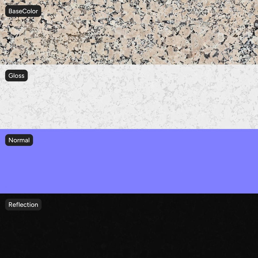 Polished Granite Stone Texture, Starry Beige