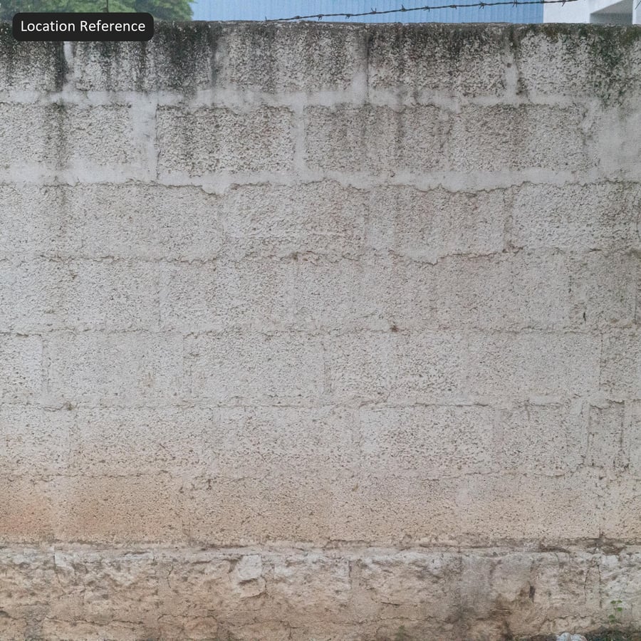 Coarse Stippled Cement Render Wall Texture, Off White