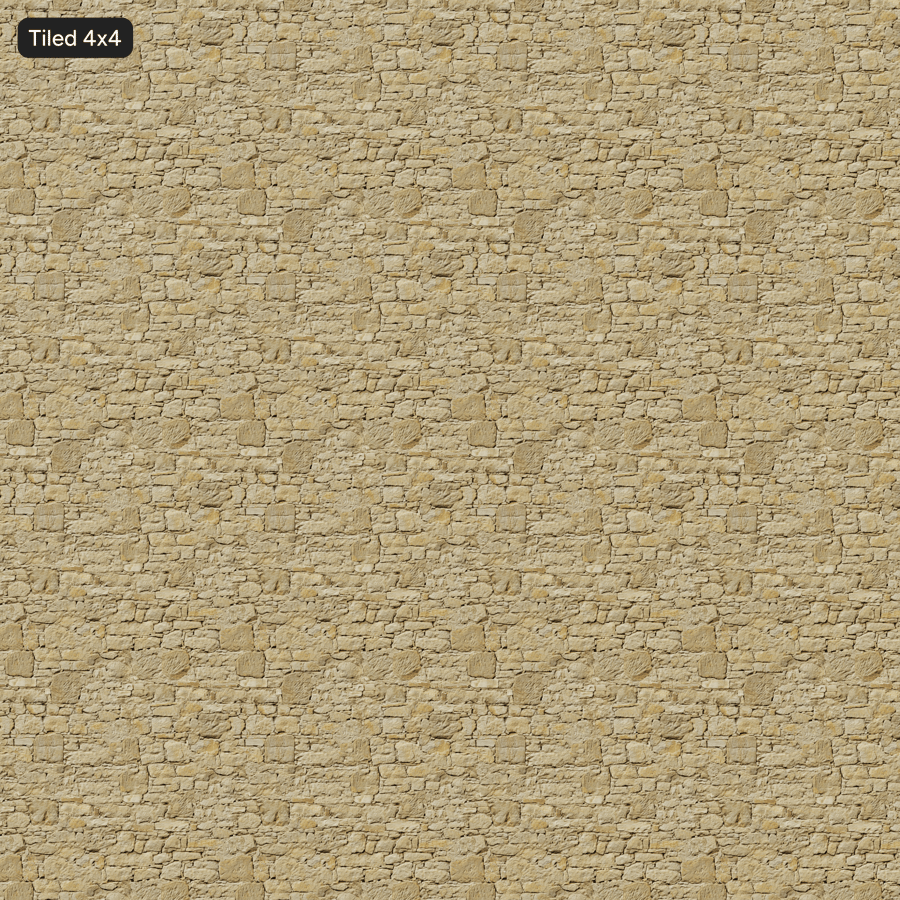 Rustic Rubble Stone Wall Texture, Yellow