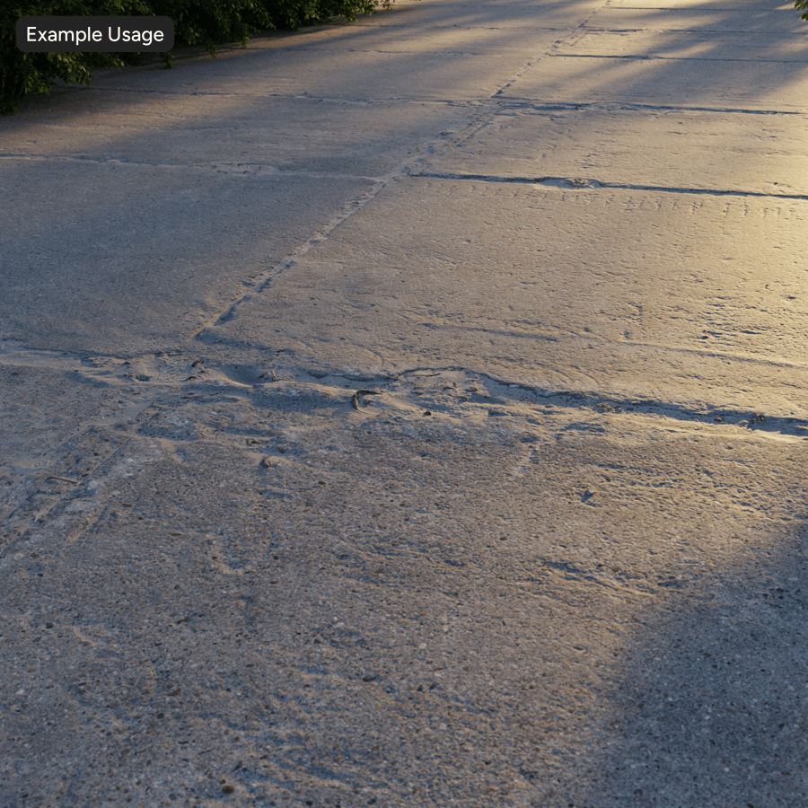 Versleten betonplaat wegtextuur