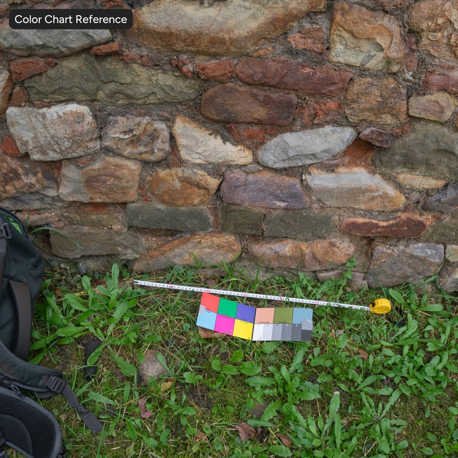 Muurtextuur van oude puinsteen, geel