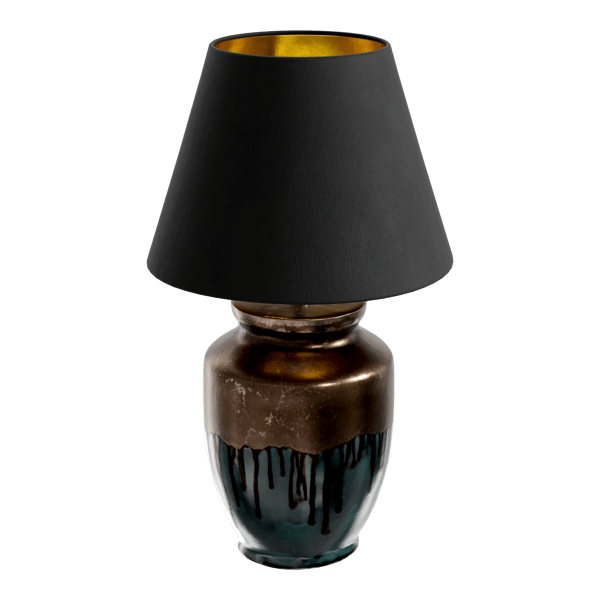 Eno Ceramic Skaro 金色汽油灯罩灯模型，棕色
