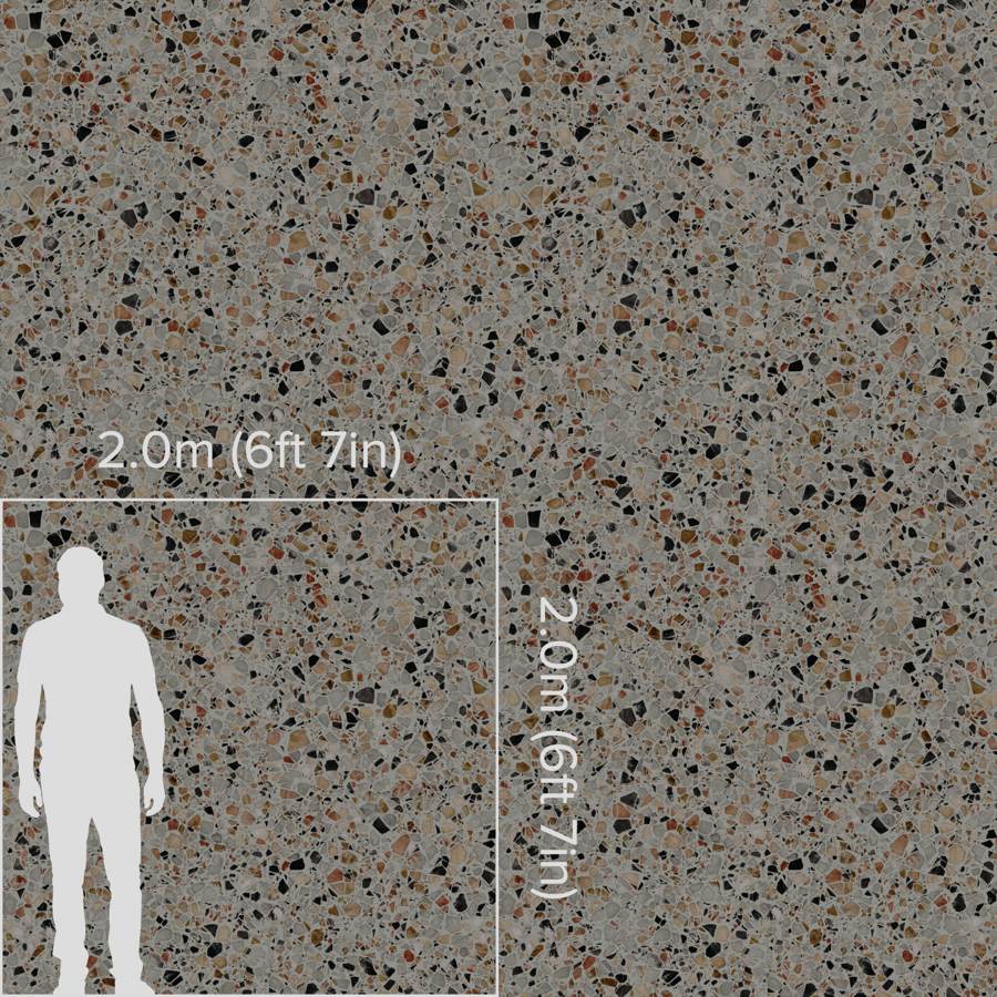 Palladiana Roma Terrazzo Textura, Branco