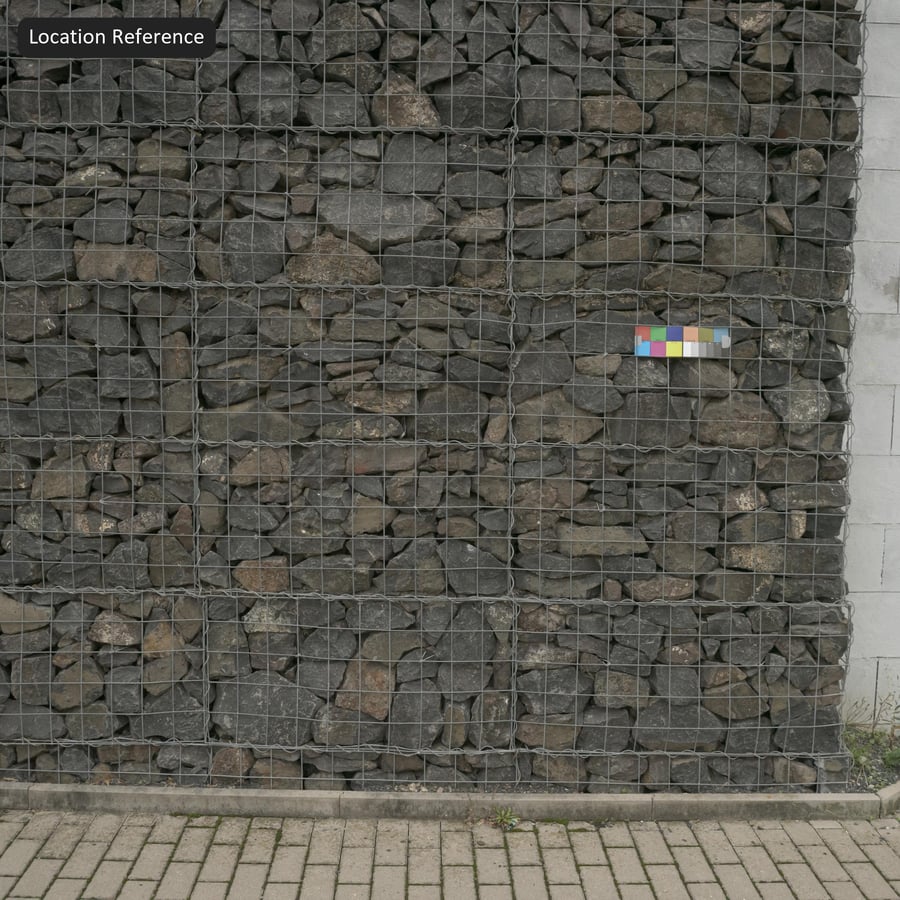 Stone Gabion Wall Texture, Grey