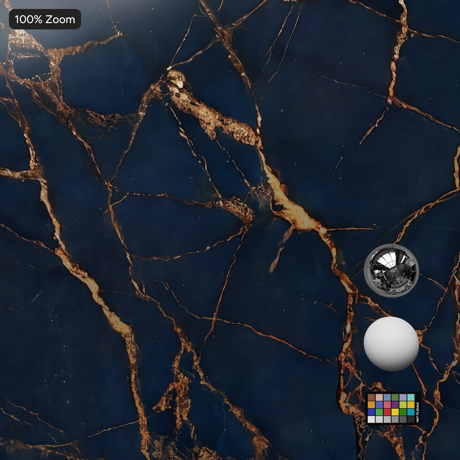 Polished Marble Stone Texture, Deep Blue