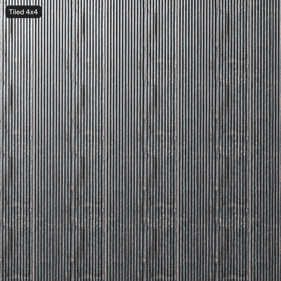 Rusted Metal Corrugated Texture, Steek