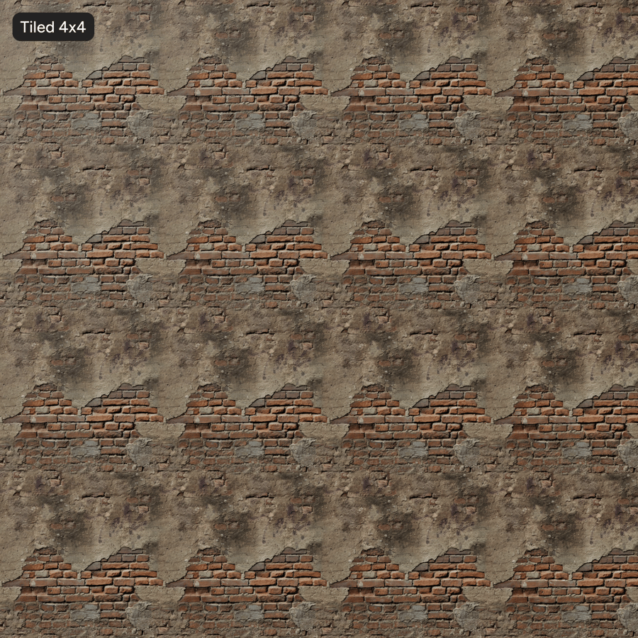 Intonaco vecchio su muro di mattoni