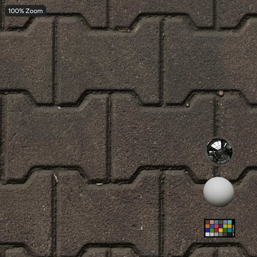 Dumbell Running Paver Texture, Gray