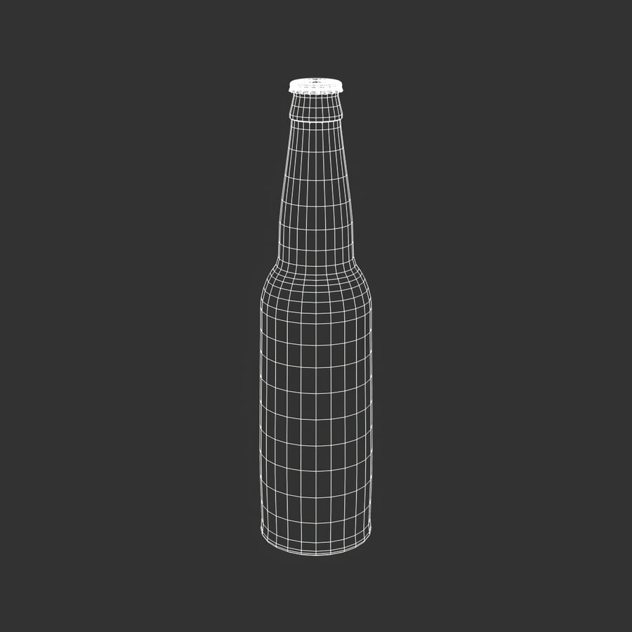 Emply Glass Soda Bottle Model