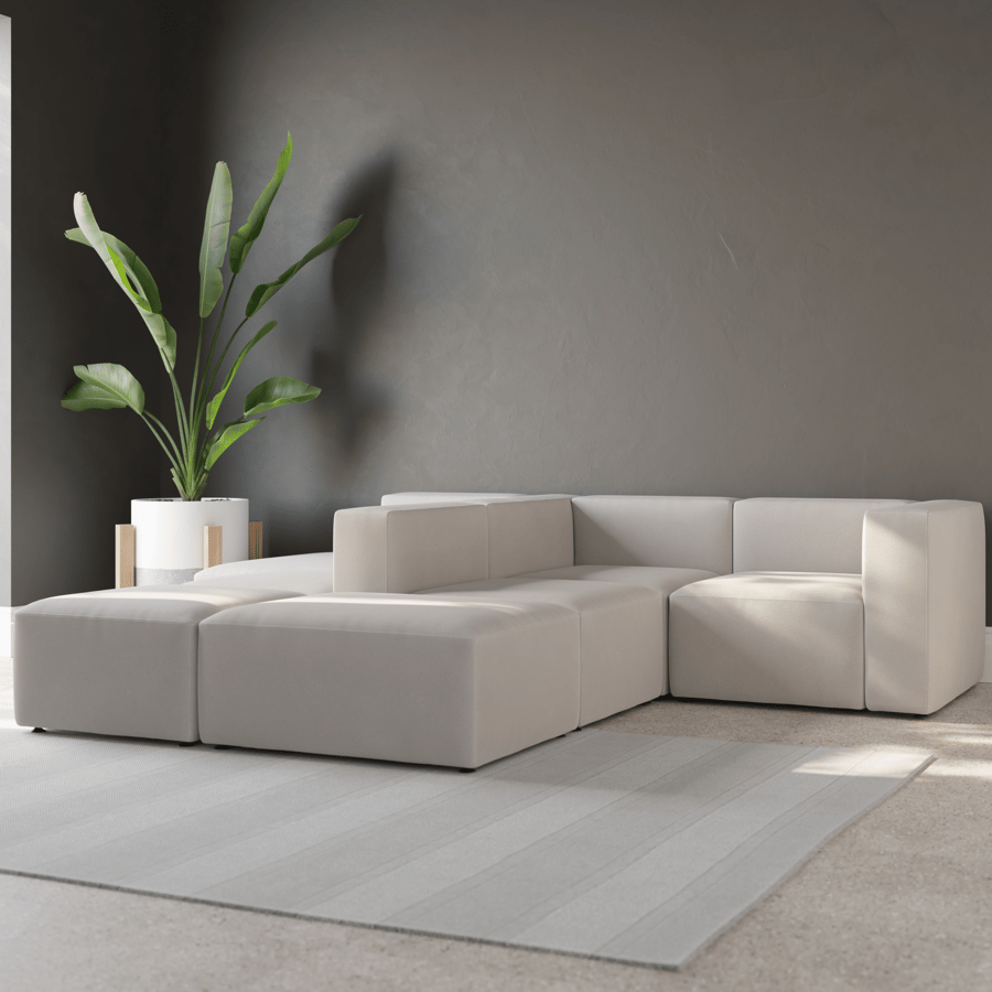 Modular Axis Sofa Model, White