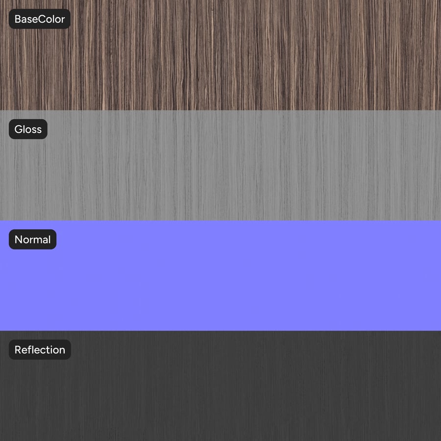 Slip Match Oak Wood Veneer Texture, Brown Striped