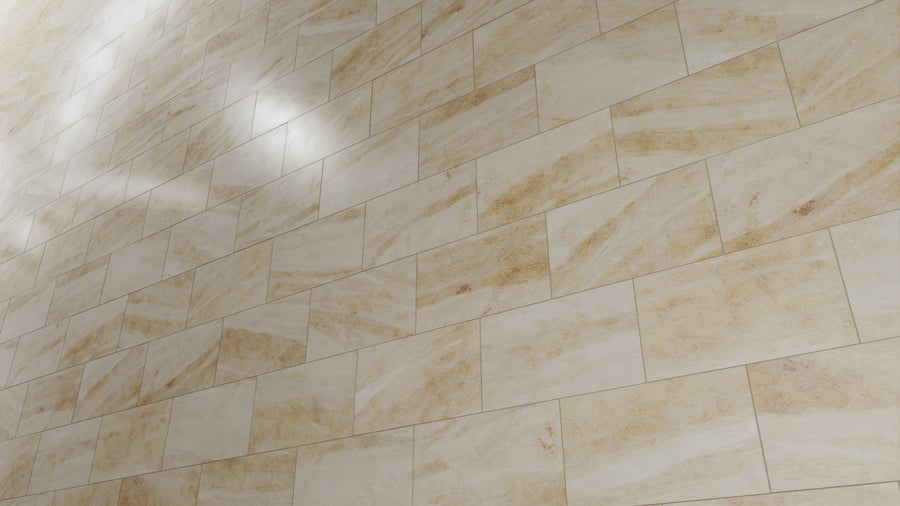 Honed Brick Bond Tiles Cappuccino Marble Texture