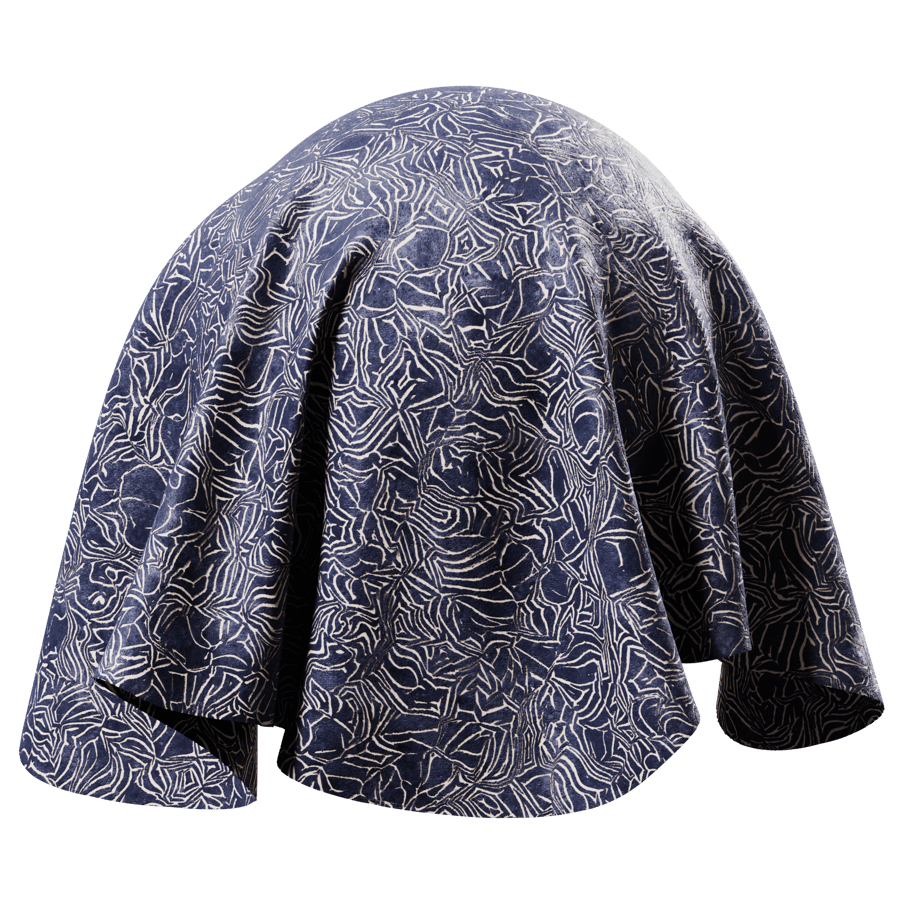 Embossed Velvet Texture, Navy & White