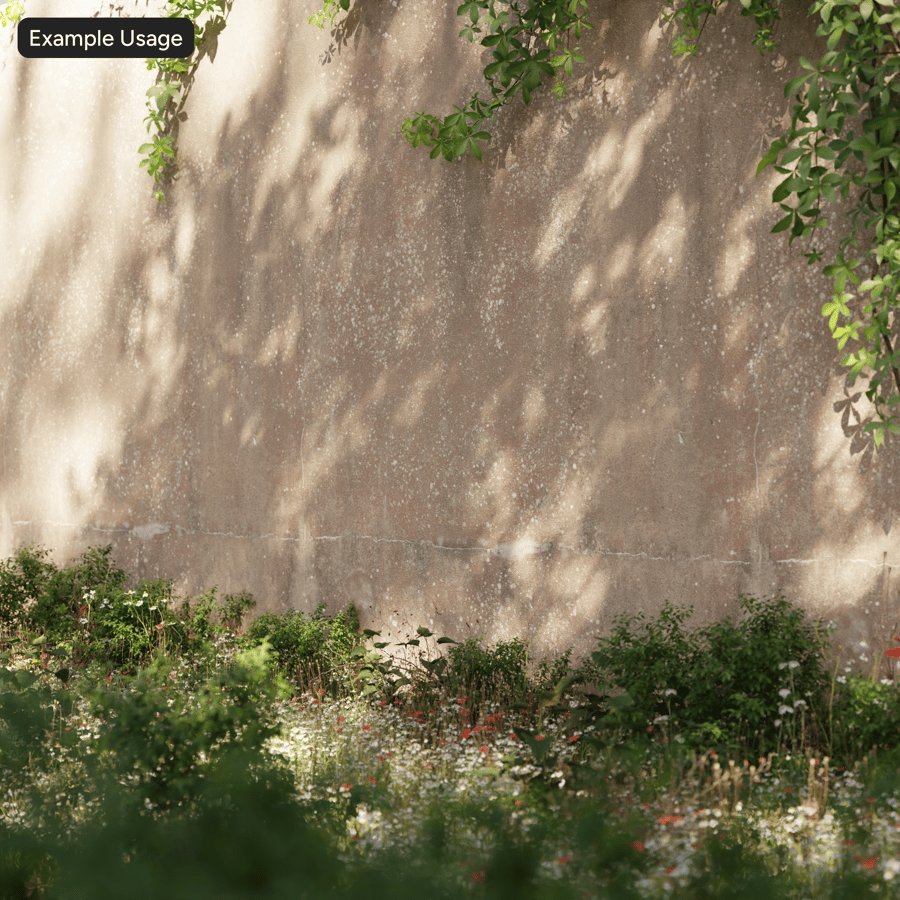 Lichen Spotted Concrete Wall Texture, Red