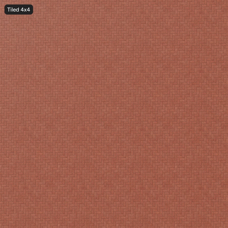 Herringbone Concrete Paver Texture, Red