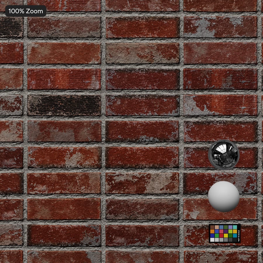 Stack Bond Reclaimed Brick Wall Texture