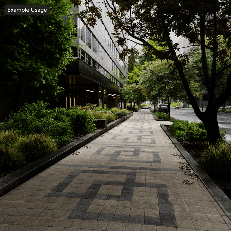 Weathered Rectangular Stone Paver Texture, Beige