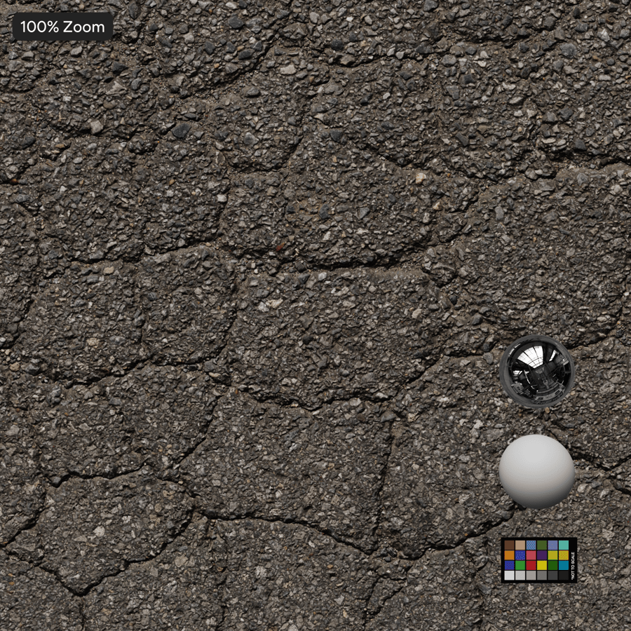 Gebarsten ruwe asfalttextuur