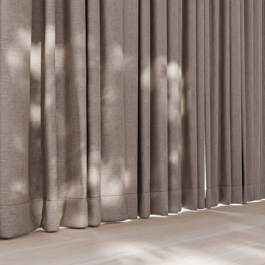 Plain Flat Drapery Upholstery Fabric, Brown