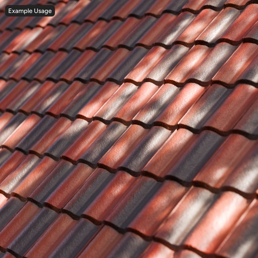 Cement Roof Tiles Texture, Red