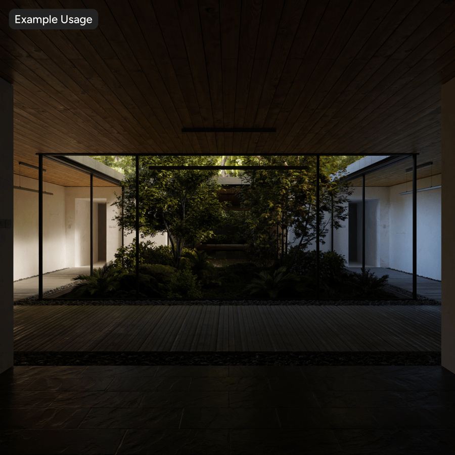 Mature Pine Woodland Understory HDRI, Warm Neutral