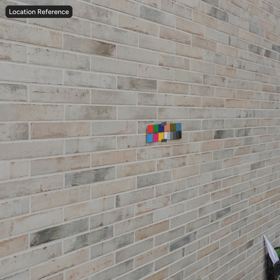 Painted Long Running Bond Brick Wall Texture, White