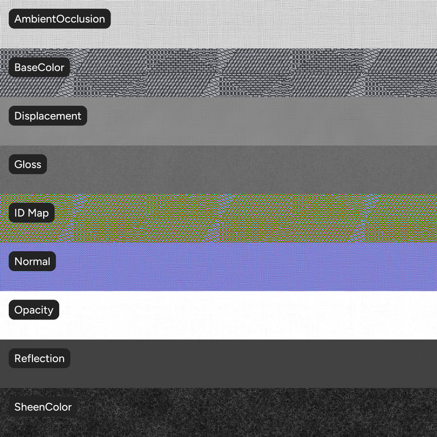Textura de tecido para estofamento com padrão Crystal Field, cinza