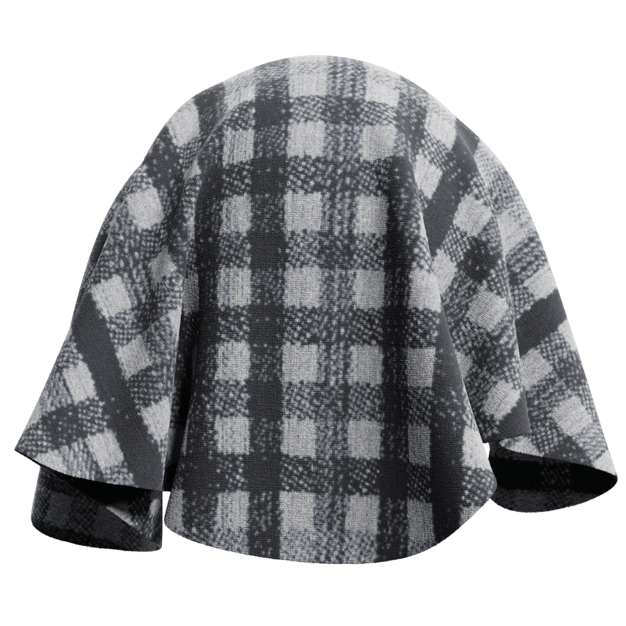 Plaid Upholstery Fabric Texture, Grey