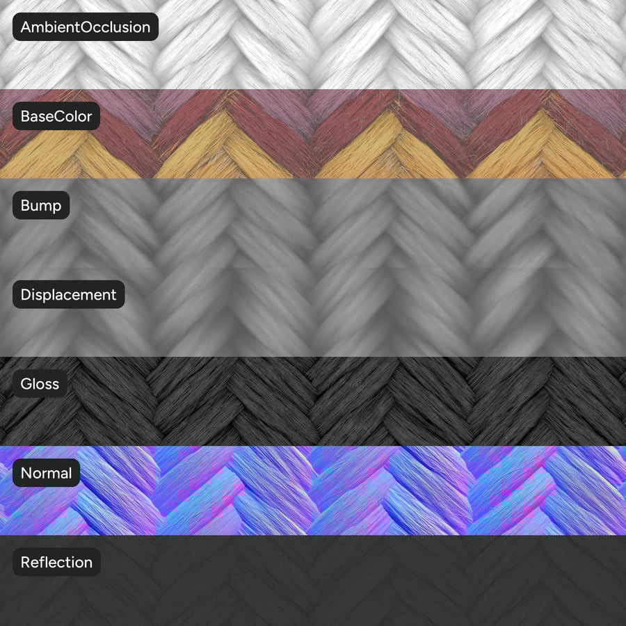 Textura de cordão de algodão arco-íris torcido