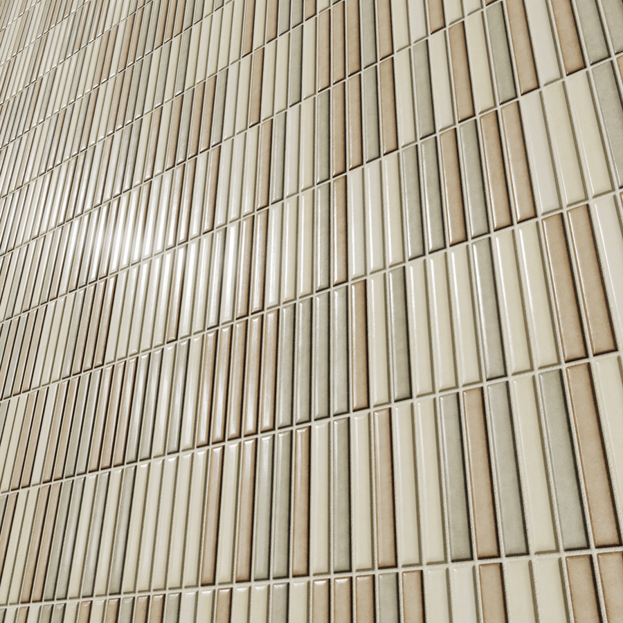 Textura de azulejo cerâmico brilhante Yubi, bege