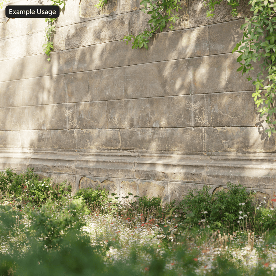 Texture murale en vieux blocs de pierre avec garniture, beige