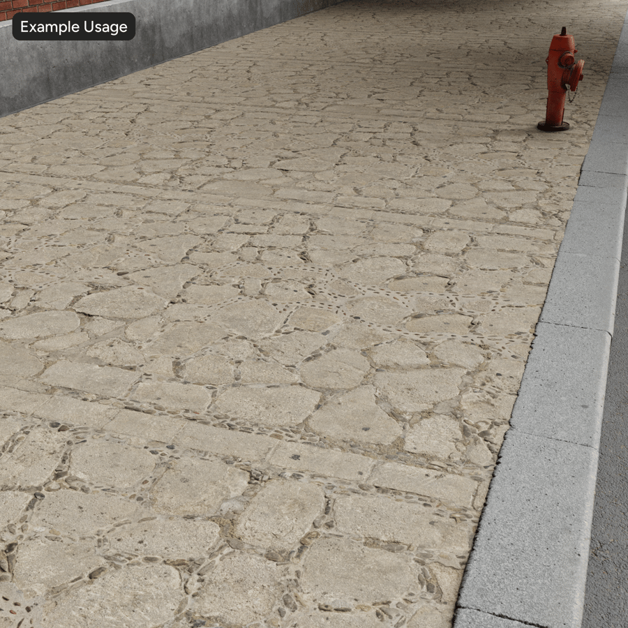 Texture de pavé mixte