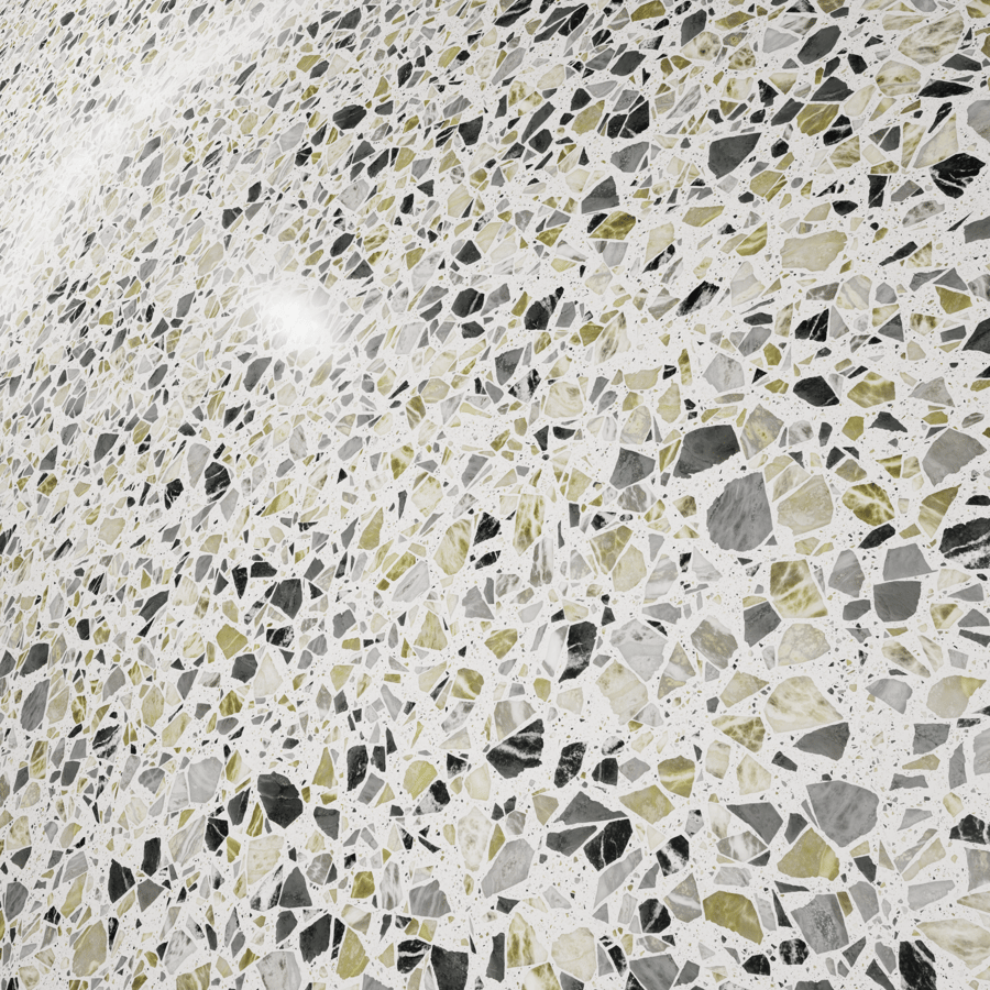 Palladiana Moss Terrazzo Texture, Green