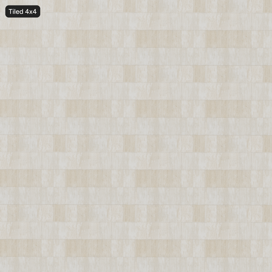 長方形のファサード トラバーチンタイルの質感